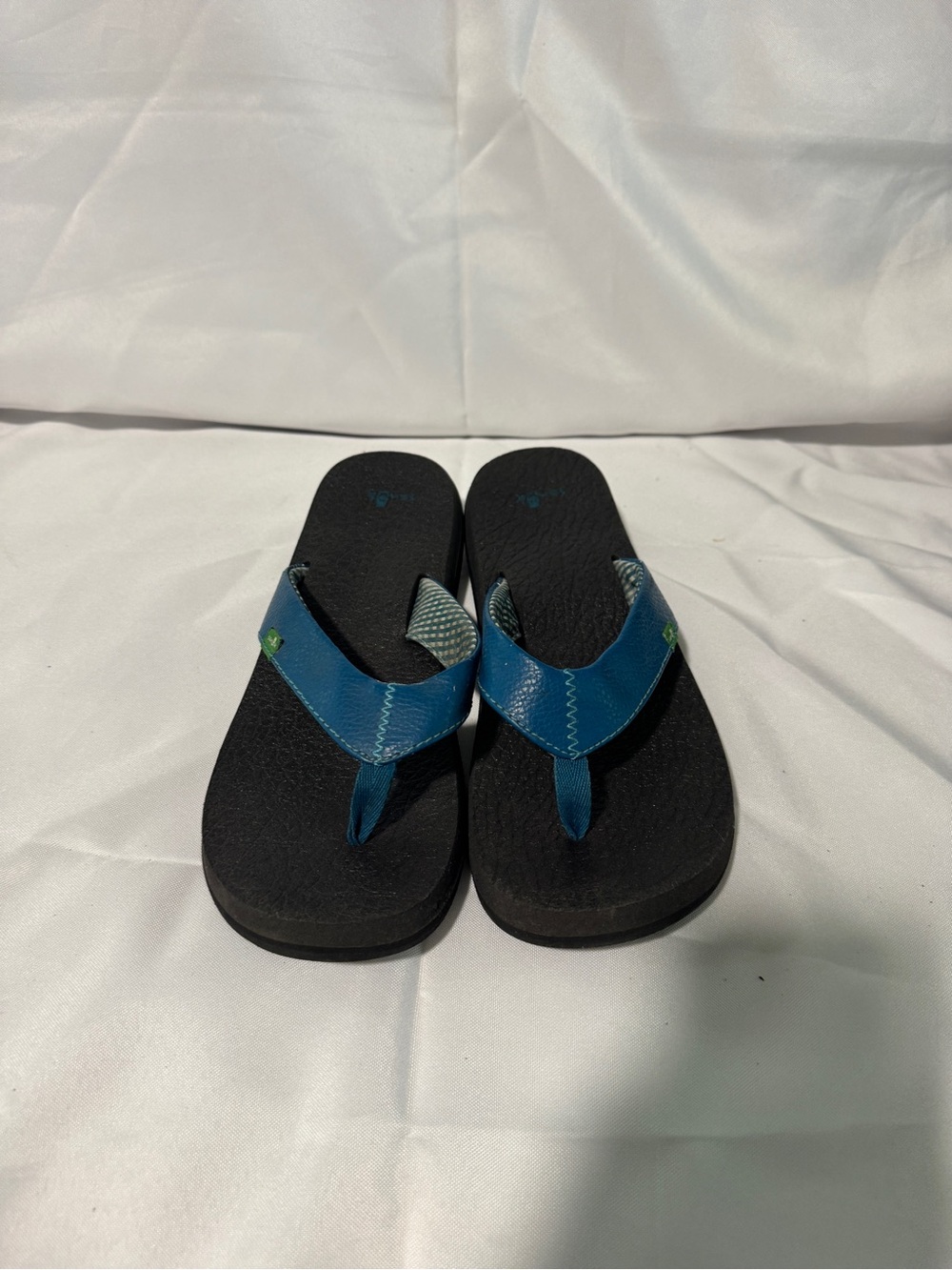 Sanuk Blue and Black Ladies' Flip Flop Sandals